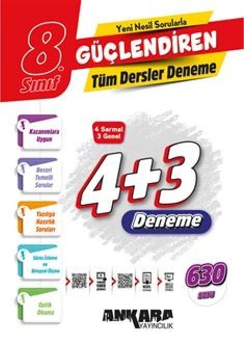 8. Sınıf Güçlendiren Tüm Dersler Denemeler (4+3 Denemeler)