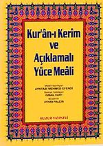 Orta Boy Kur'an-ı Kerim ve Açıklmalı Yüce Meali (Şamua-Ciltli) / Hafız Osman Hatlı Üçlü Meal / 2 renk