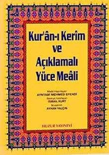 Orta Boy Kur'an-ı Kerim ve Açıklmalı Yüce Meali (Şamua-Ciltli) / Hafız Osman Hatlı Üçlü Meal / 2 renk