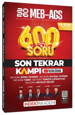 2026 MEB-AGS Son Tekrar Kampı 600 Soru Bankası Youtube Video Çözümlü