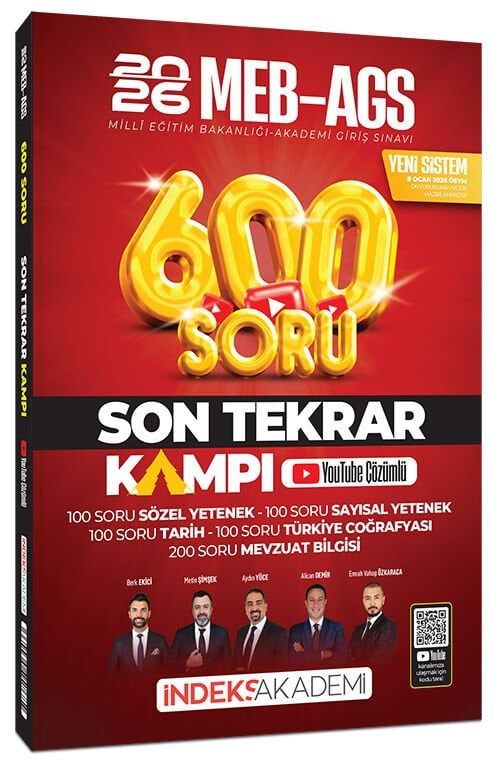2026 MEB-AGS Son Tekrar Kampı 600 Soru Bankası Youtube Video Çözümlü