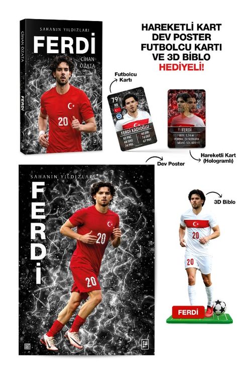 Ferdi - Sahanın Yıldızları - 3D Biblo, Hareketli Kart, Dev Poster ve Futbolcu Kartı Hediyeli!