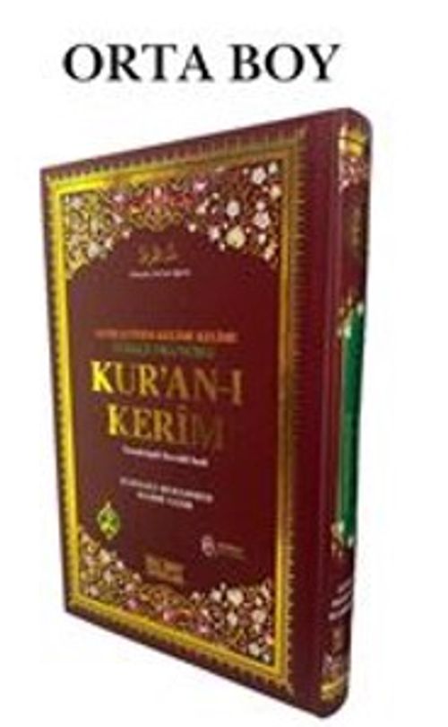 Orta Boy Satır Altı Türkçe Okunuşlu ve Mealli Renkli Bil. Hatlı Kuran-ı Kerim