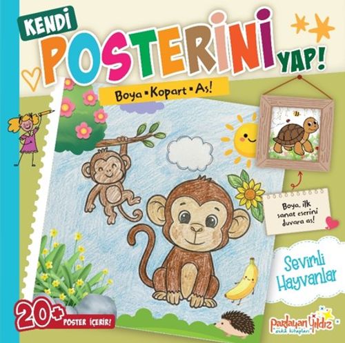 Kendi Posterini Yap! / Boya Kopart As! Sevimli Hayvanlar