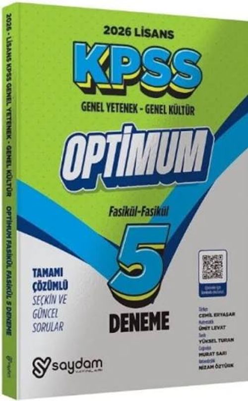 2025 KPSS Genel Yetenek Genel Kültür Optimum 5 Deneme Fasikül Çözümlü