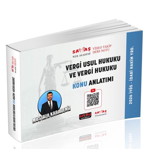 İYÖS İdari Hakim Yardımcılığı Vergi Usul Hukuku ve Vergi Hukuku Konu Anlatımı