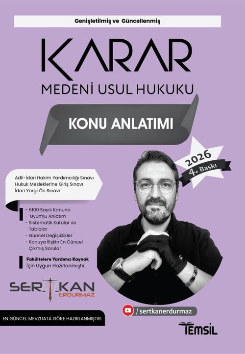 Karar Medeni Usul Hukuku Konu Anlatımı