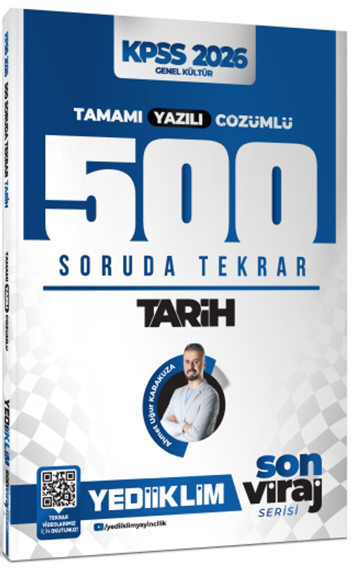 2026 KPSS-AGS Son Viraj Serisi Tarih Tamamı Yazılı Çözümlü 500 Soruda Genel Tekrar Kampı