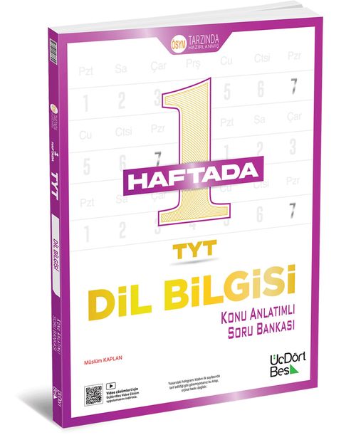 1 Haftada TYT Dil Bilgisi (Video Çözümlü, Konu Anlatımlı, ÖSYM Tarzında Hazırlanmış)