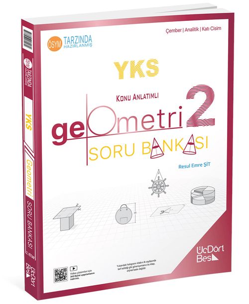 TYT-AYT Geometri Soru Bankası 2. Kitap (Video Çözümlü, ÖSYM Tarzında Hazırlanmış)