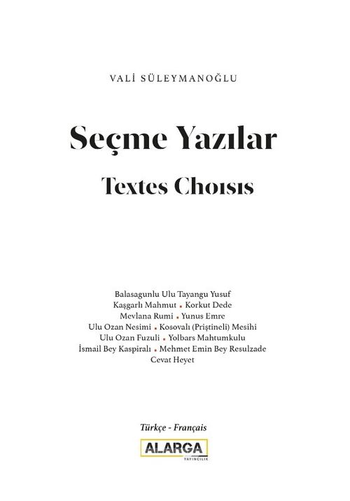 Seçme Yazılar (Türkçe-Fransızca)