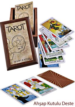 Tarot 78 Kart ve Kitap (Ahşap Kutulu)
