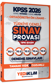 2026 KPSS Ortaöğretim Ön Lisans Genel Yetenek-Genel Kültür Türkiye Geneli Sınav Provası Tıpkı Basım Deneme Sınavları Tamamı Video Çözümlü