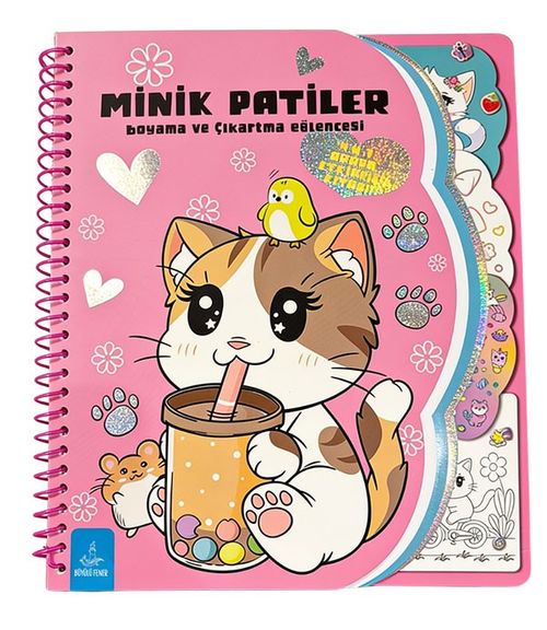 Minik Patiler Boyama ve Çıkartma Eğlencesi (Spiralli)