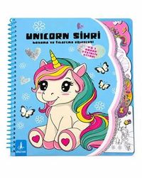 Unicorn Sihri Boyama ve Çıkartma Eğlencesi (Spiralli)