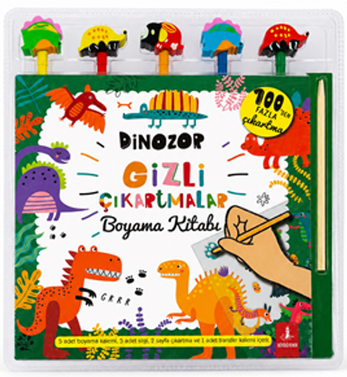 Dinozor Gizli Çıkartmalar Boyama Kitabı