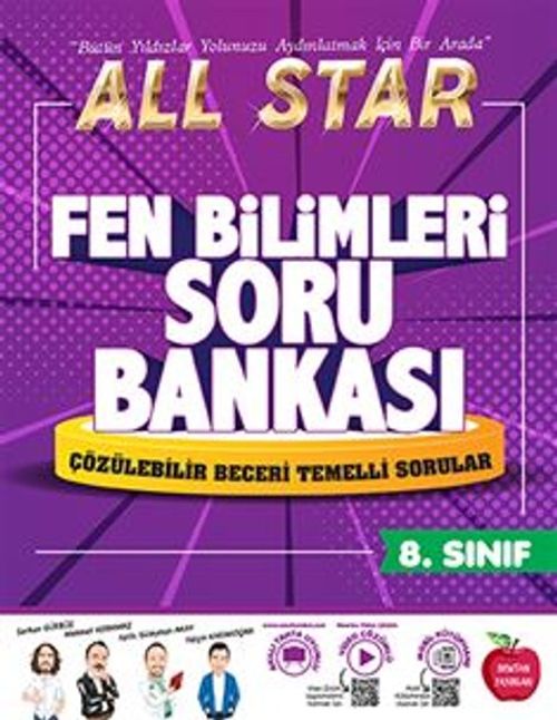 8. Sınıf All Star Fen Bilimleri Soru Bankası (Video Çözümlü) & Çözülebilir Beceri Temelli Sorular