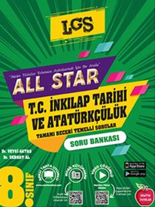 8. Sınıf LGS All Star T.C. İnklap Tarihi ve Atatürkçülük Soru Bankası (Video Çözümlü)