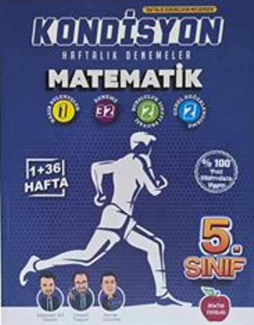 5. Sınıf Kondisyon Haftalık Denemeler Matematik (Video Çözümlü, Mobil Kütüphane, Akıllı Optik)