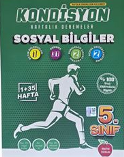 5. Sınıf Kondisyon Haftalık Denemeler Sosyal Bilgiler (Video Çözümlü, Mobil Kütüphane, Akıllı Optik)