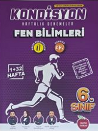 6. Sınıf Kondisyon Haftalık Denemeler Fen Bilimleri (Video Çözümlü, Mobil Kütüphane, Akıllı Optik)