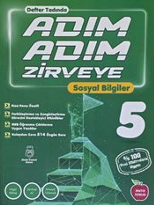 Adım Adım Zirveye 5. Sınıf Sosyal Bilgiler (Defter Tadında, Video Çözümlü)