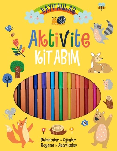 Hayvanlar Aktivite Kitabım (10 Adet Kalem ile Birlikte)