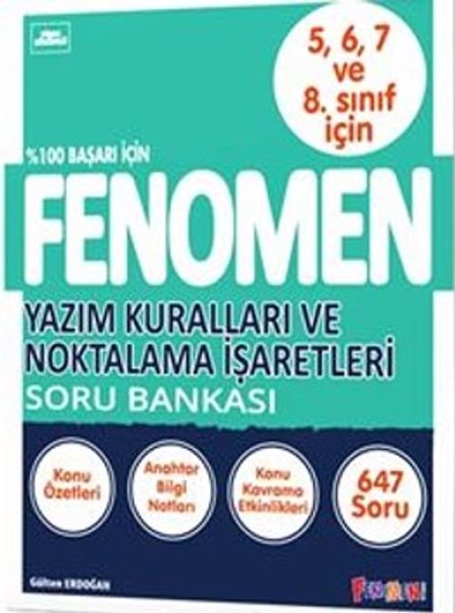 Fenomen 5, 6, 7. Sınıf Yazım Kuralları ve Noktalama İşaretleri Soru Bankası (Video Çözümlü)