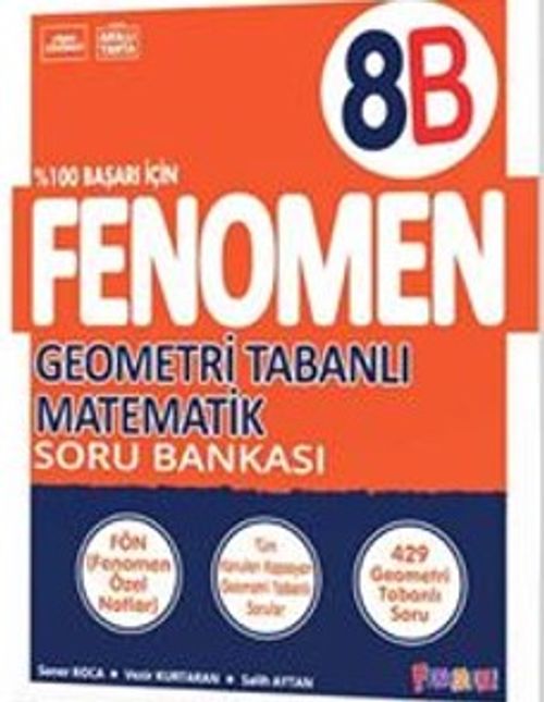 Fenomen 8.Sınıf Geometri Tabanlı Matematik Soru Bankası (B) (Video Çözümlü)