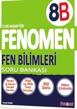 Fenomen 8.Sınıf Fen Bilimleri Soru Bankası (B) (Video Çözümlü)
