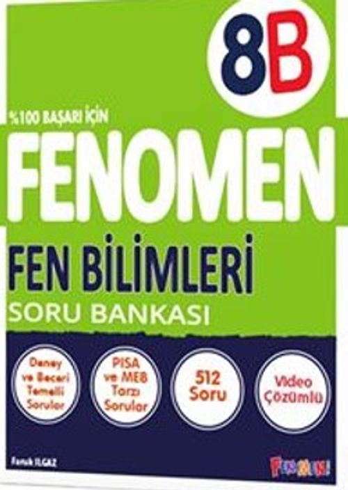 Fenomen 8.Sınıf Fen Bilimleri Soru Bankası (B) (Video Çözümlü)