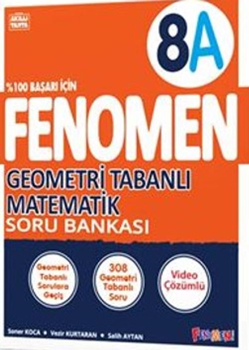 Fenomen 8.Sınıf Geometri Tabanlı Matematik Soru Bankası (A) (Video Çözümlü)