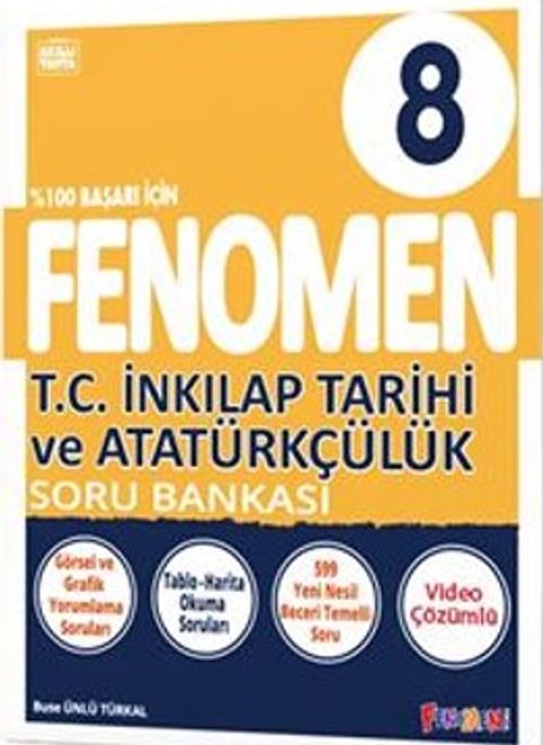Fenomen 8.Sınıf İnkılap Tarihi ve Atatürkçülük Soru Bankası (Video Çözümlü)