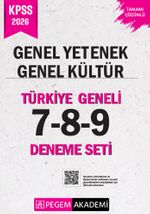 2026 KPSS Genel Yetenek Genel Kültür Tamamı Çözümlü Türkiye Geneli 7-8-9 (3'lü Deneme Seti)