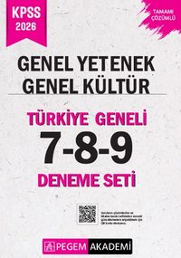 2026 KPSS Genel Yetenek Genel Kültür Tamamı Çözümlü Türkiye Geneli 7-8-9 (3'lü Deneme Seti)