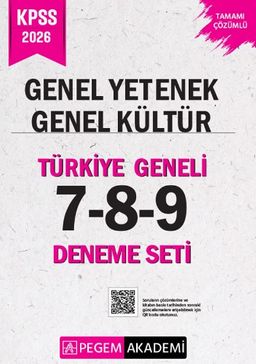 2026 KPSS Genel Yetenek Genel Kültür Tamamı Çözümlü Türkiye Geneli 7-8-9 (3'lü Deneme Seti)