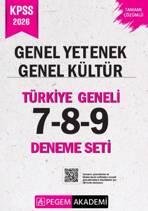 2026 KPSS Genel Yetenek Genel Kültür Tamamı Çözümlü Türkiye Geneli 7-8-9 (3'lü Deneme Seti)