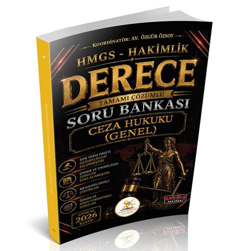 HUKAL HMGS-Hakimlik Derece Ceza Hukuku Genel Hükümler Soru Bankası