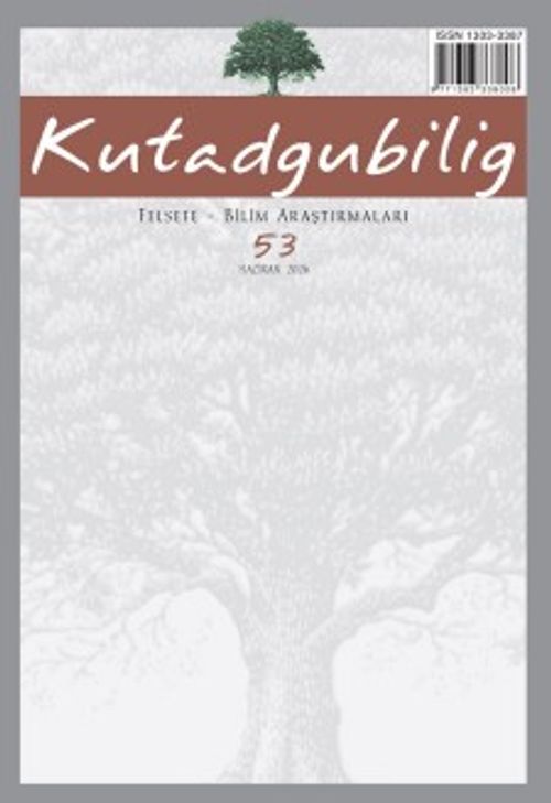 Kutadgubilig Felsefe-Bilim Araştırmaları Dergisi Sayı:53