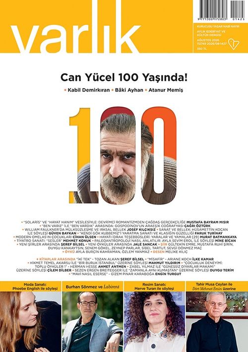 Varlık Edebiyat ve Kültür Dergisi Ağustos 2026