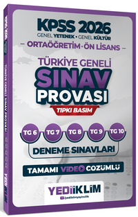 2026 KPSS Ortaöğretim Ön Lisans GY-GK Türkiye Geneli Sınav Provası Tıpkı Basım 6-7-8-9-10 Deneme Sınavları Tamamı Video Çözümlü
