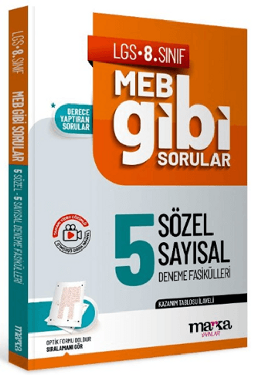 LGS 8. Sınıf MEB Gibi Sorular Fasiküller Halinde 5 Sözel ve Sayısal Deneme