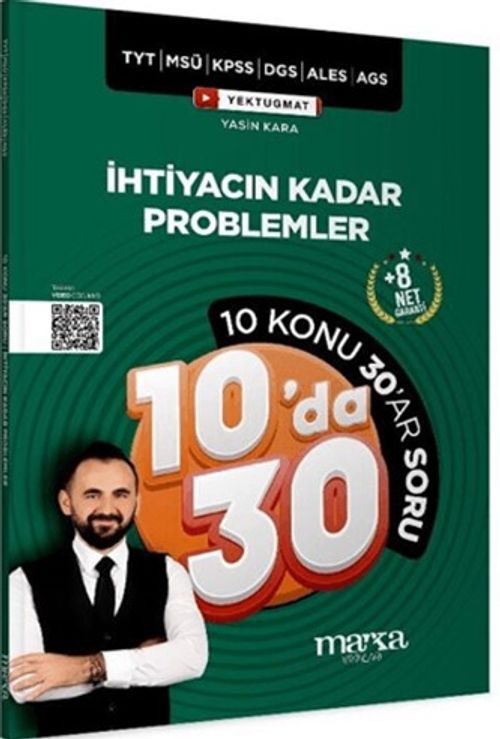 KPSS MEB-AGS YKS TYT MSÜ DGS ALES İhtiyacın Kadar Problemler Kampı 10 da 30 Soru Bankası