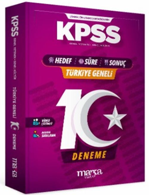 KPSS 2026 Türkiye Geneli 10 Deneme Kolaydan Zora Hedef-Süre-Sonuç