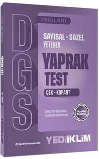 2027 DGS Sayısal - Sözel Yetenek Çek Kopart Yaprak Test