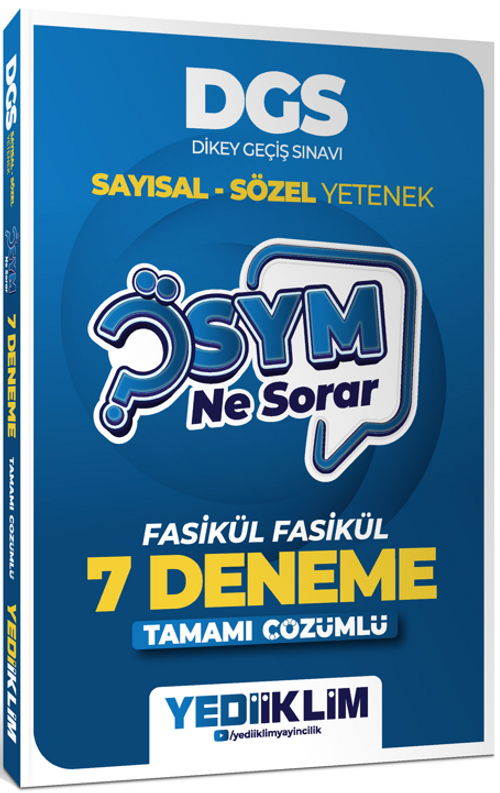 2027 Ösym Ne Sorar DGS Tamamı Çözümlü Fasikül 7 Deneme