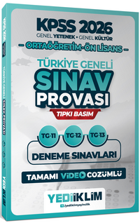 2026 KPSS Ortaöğretim Ön Lisans GY-GK Türkiye Geneli Sınav Provası Tıpkı Basım 11-12-13 Deneme Sınavları Tamamı Video Çözümlü