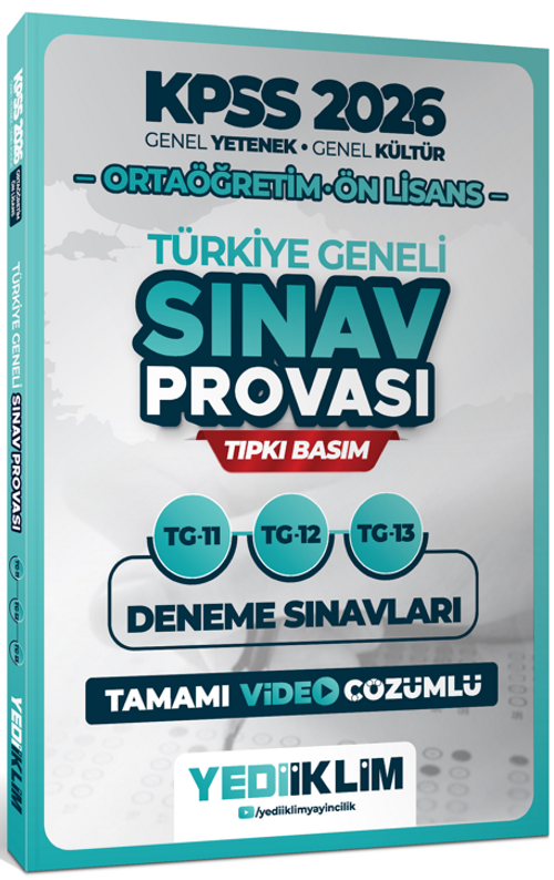 2026 KPSS Ortaöğretim Ön Lisans GY-GK Türkiye Geneli Sınav Provası Tıpkı Basım 11-12-13 Deneme Sınavları Tamamı Video Çözümlü