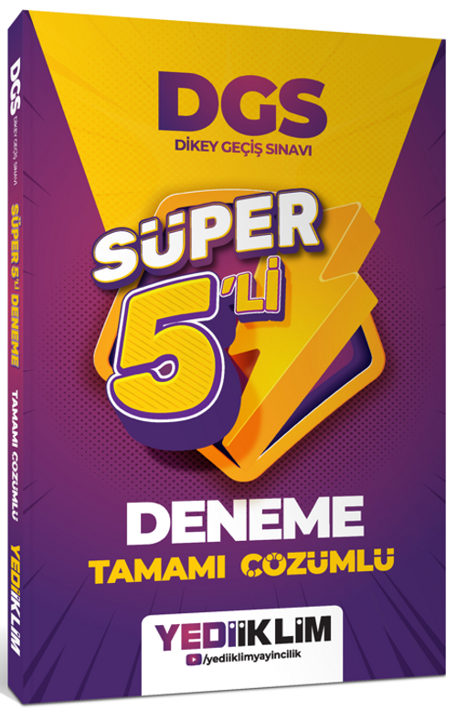 2027 DGS Tamamı Çözümlü Süper 5'li Deneme