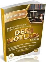 HUKAL HMGS-Hakimlik Ceza Hukuku Genel Hükümler Ders Notları